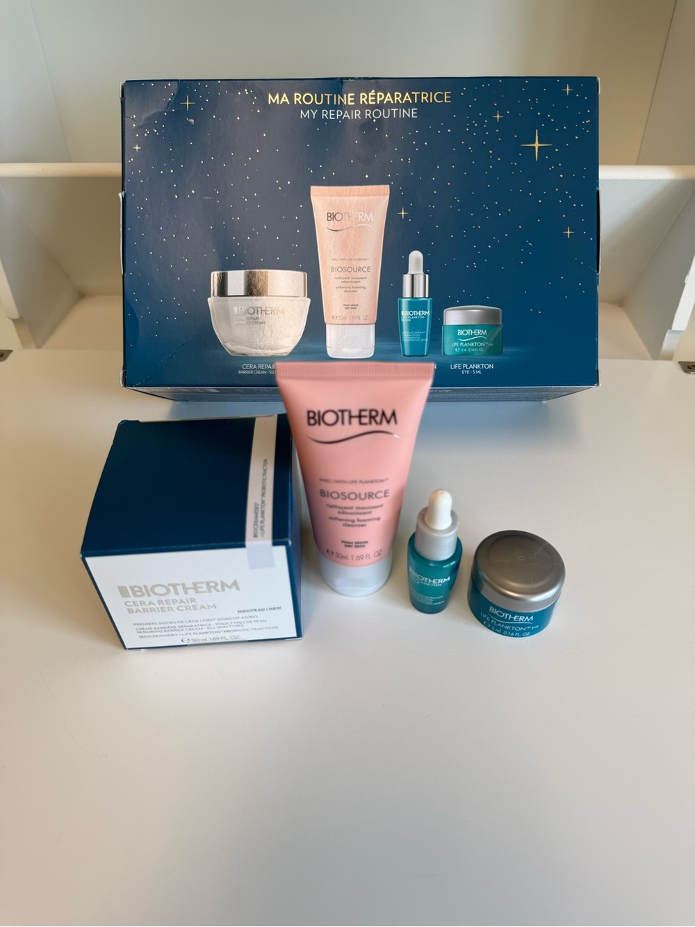 BIOTHERM- My Repair Routine Skincare Set-Cream, Cleanser, Serum, & Eye Treatment